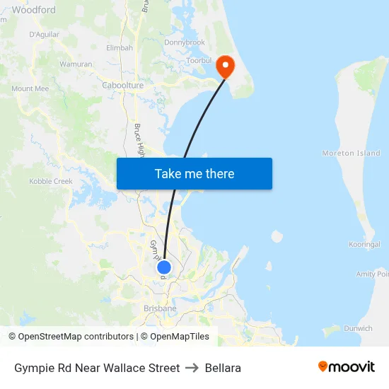 Gympie Rd Near Wallace Street to Bellara map