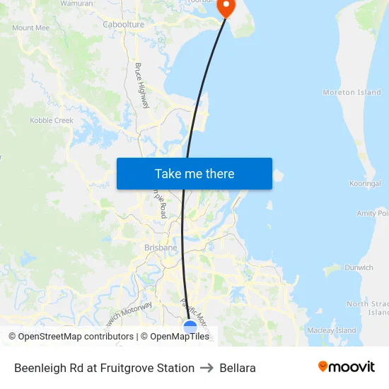 Beenleigh Rd at Fruitgrove Station to Bellara map