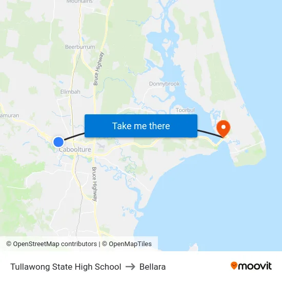 Tullawong State High School to Bellara map