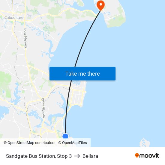 Sandgate Bus Station, Stop 3 to Bellara map