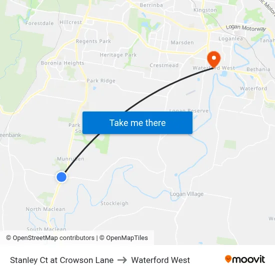Stanley Ct at Crowson Lane to Waterford West map