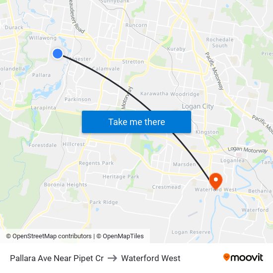 Pallara Ave Near Pipet Cr to Waterford West map