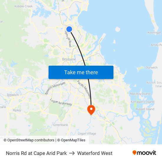 Norris Rd at Cape Arid Park to Waterford West map