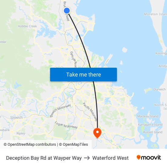 Deception Bay Rd at Wayper Way to Waterford West map