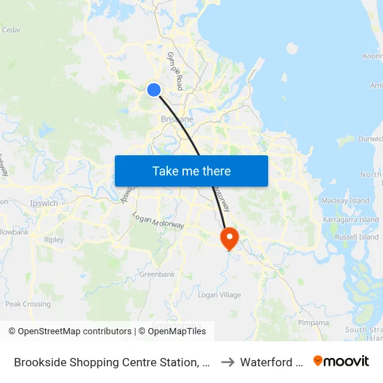 Brookside Shopping Centre Station, Platform B to Waterford West map