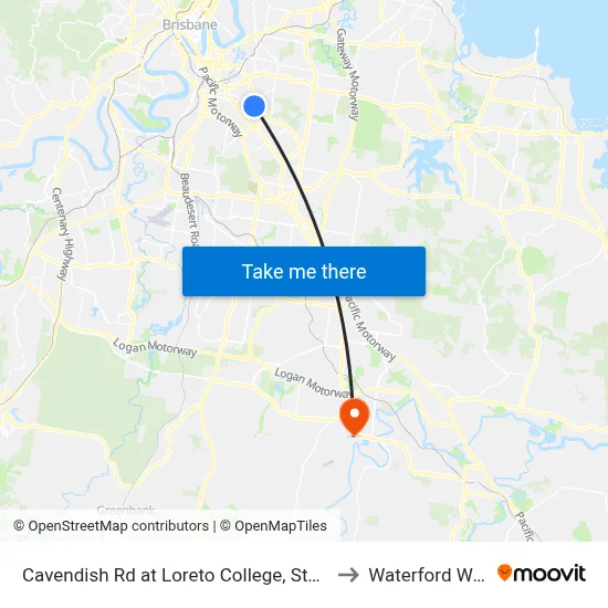 Cavendish Rd at Loreto College, Stop 35 to Waterford West map