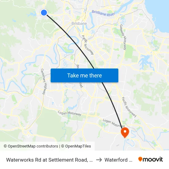 Waterworks Rd at Settlement Road, Stop 36 to Waterford West map
