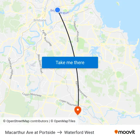 Macarthur Ave at Portside to Waterford West map