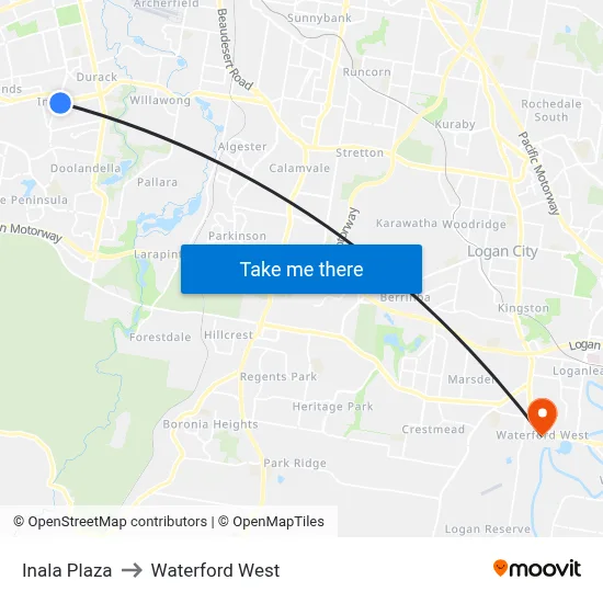 Inala Plaza to Waterford West map