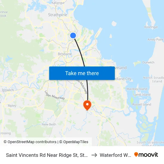 Saint Vincents Rd Near Ridge St, Stop 19 to Waterford West map