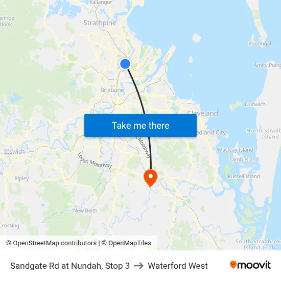 Sandgate Rd at Nundah, Stop 3 to Waterford West map