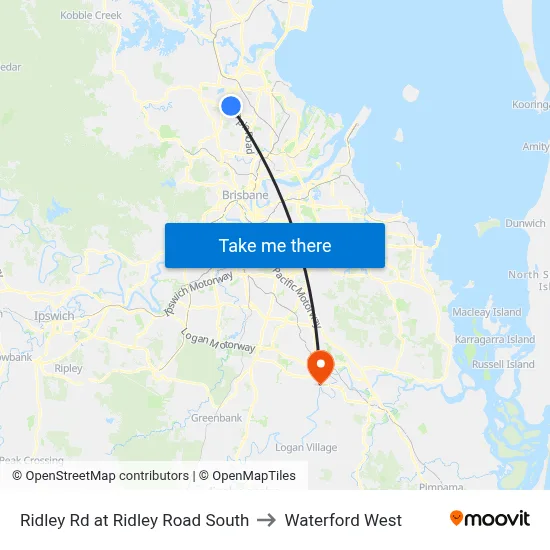Ridley Rd at Ridley Road South to Waterford West map