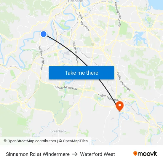 Sinnamon Rd at Windermere to Waterford West map