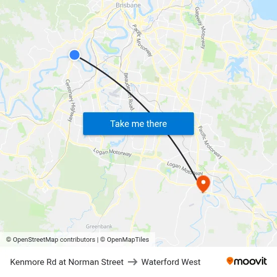 Kenmore Rd at Norman Street to Waterford West map