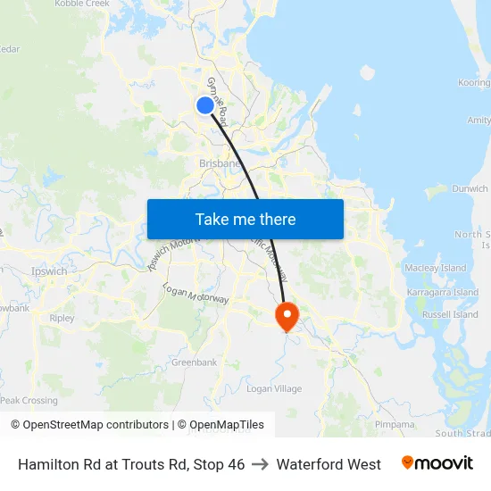 Hamilton Rd at Trouts Rd, Stop 46 to Waterford West map