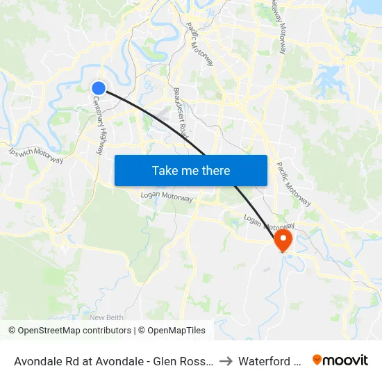 Avondale Rd at Avondale - Glen Ross, Stop 61 to Waterford West map