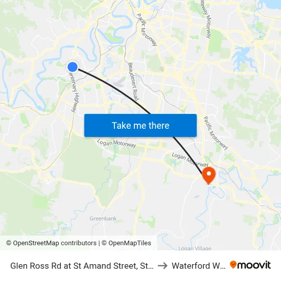 Glen Ross Rd at St Amand Street, Stop 53 to Waterford West map
