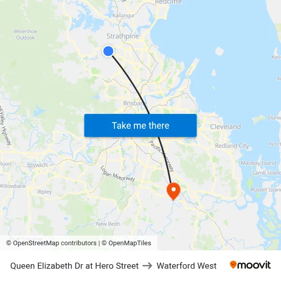 Queen Elizabeth Dr at Hero Street to Waterford West map