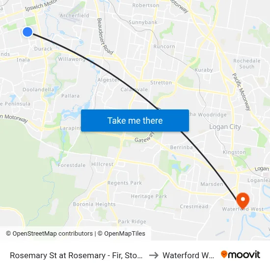 Rosemary St at Rosemary - Fir, Stop 73 to Waterford West map