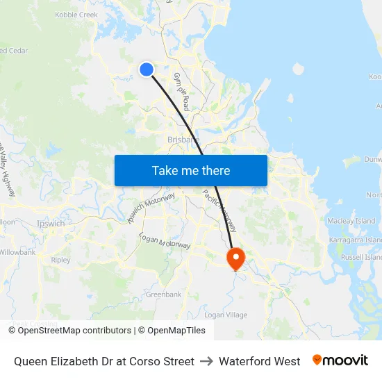 Queen Elizabeth Dr at Corso Street to Waterford West map