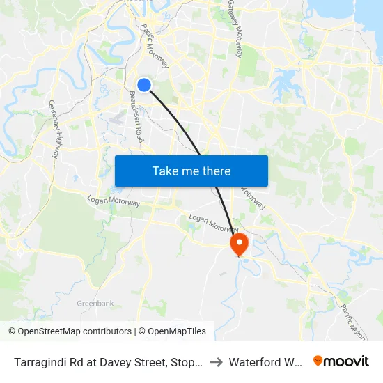 Tarragindi Rd at Davey Street, Stop 40 to Waterford West map