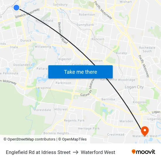 Englefield Rd at Idriess Street to Waterford West map