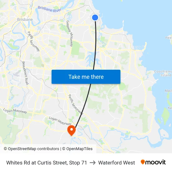 Whites Rd at Curtis Street, Stop 71 to Waterford West map