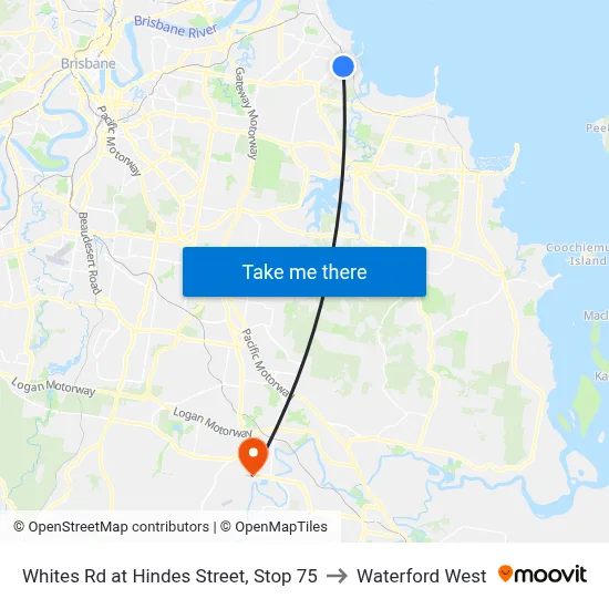 Whites Rd at Hindes Street, Stop 75 to Waterford West map