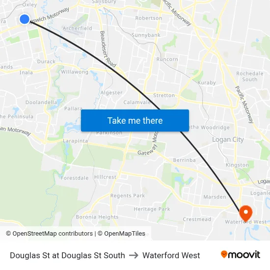 Douglas St at Douglas St South to Waterford West map