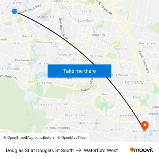 Douglas St at Douglas St South to Waterford West map