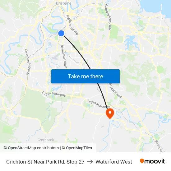 Crichton St Near Park Rd, Stop 27 to Waterford West map