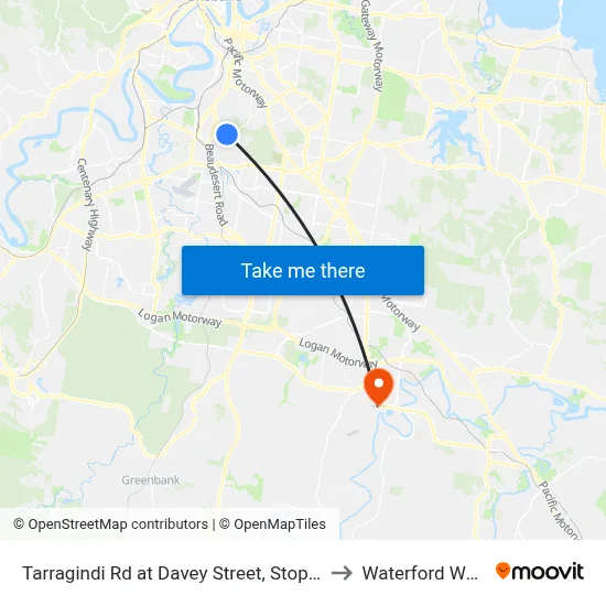 Tarragindi Rd at Davey Street, Stop 40 to Waterford West map