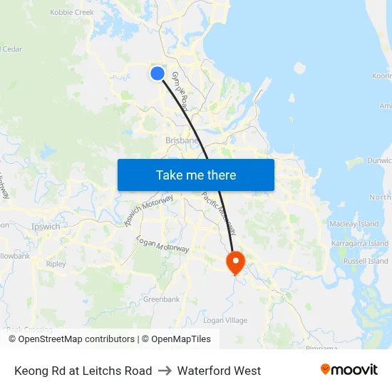 Keong Rd at Leitchs Road to Waterford West map