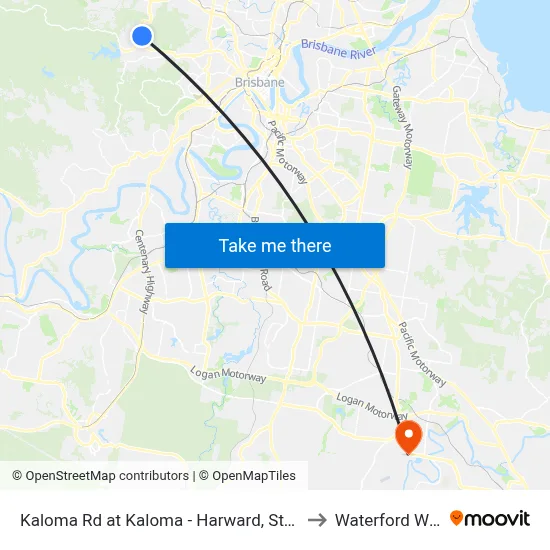 Kaloma Rd at Kaloma - Harward, Stop 38 to Waterford West map