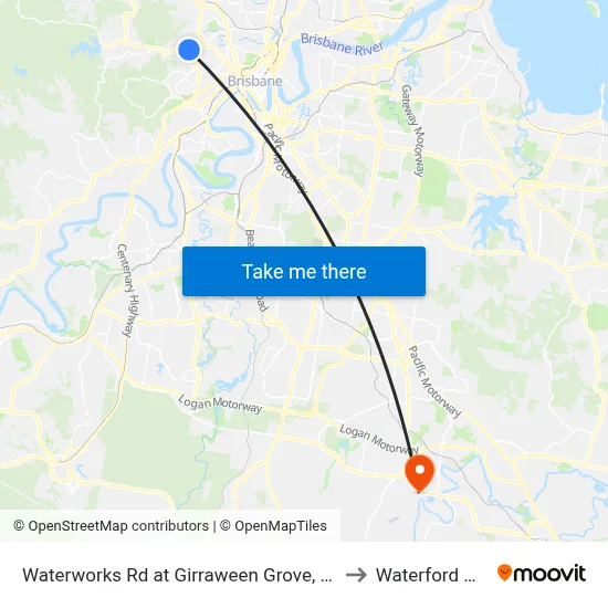 Waterworks Rd at Girraween Grove, Stop 21 to Waterford West map