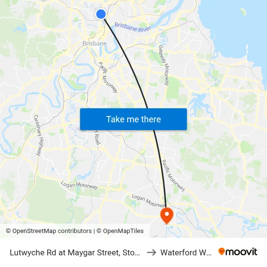 Lutwyche Rd at Maygar Street, Stop 17 to Waterford West map