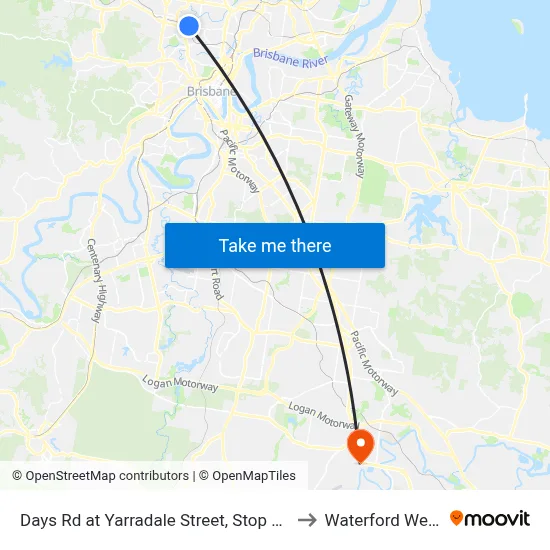 Days Rd at Yarradale Street, Stop 2a to Waterford West map