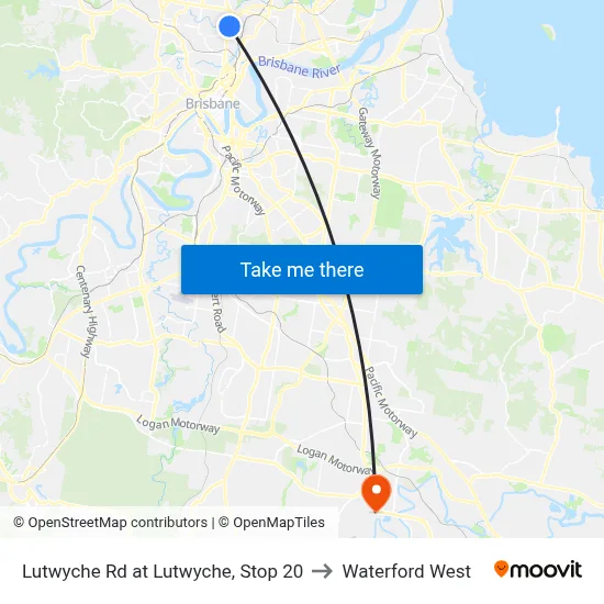 Lutwyche Rd at Lutwyche, Stop 20 to Waterford West map