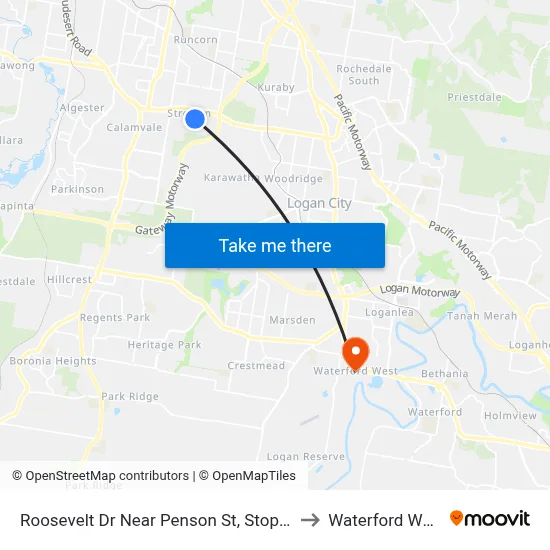 Roosevelt Dr Near Penson St, Stop 88 to Waterford West map