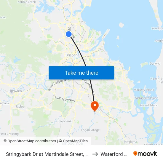 Stringybark Dr at Martindale Street, Stop 47 to Waterford West map