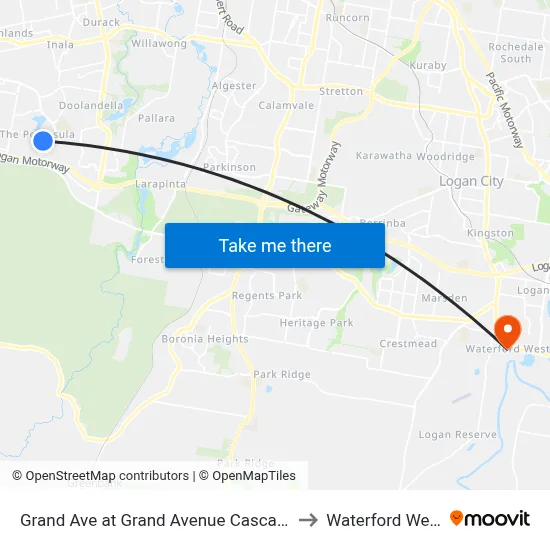 Grand Ave at Grand Avenue Cascade to Waterford West map