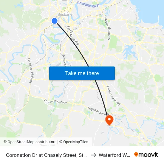 Coronation Dr at Chasely Street, Stop 8 to Waterford West map