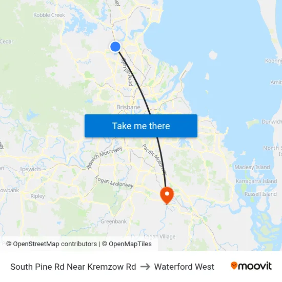 South Pine Rd Near Kremzow Rd to Waterford West map
