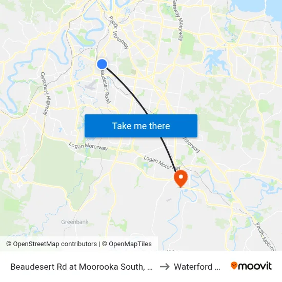 Beaudesert Rd at Moorooka South, Stop 38 to Waterford West map