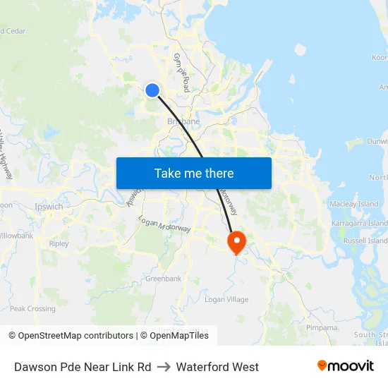 Dawson Pde Near Link Rd to Waterford West map