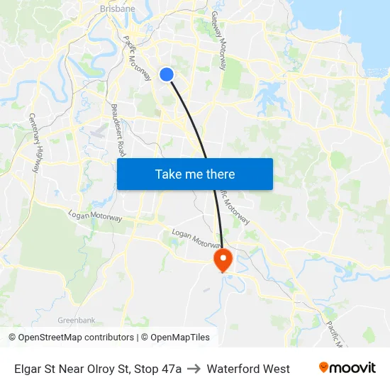 Elgar St Near Olroy St, Stop 47a to Waterford West map