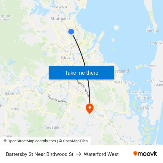 Battersby St Near Birdwood St to Waterford West map