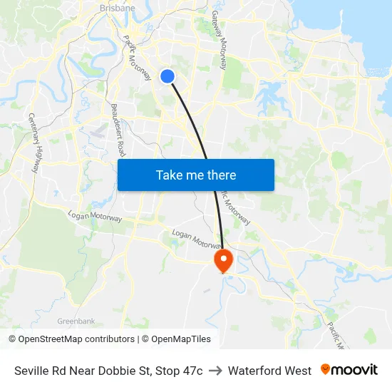 Seville Rd Near Dobbie St, Stop 47c to Waterford West map