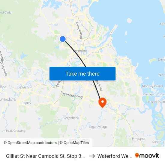 Gilliat St Near Camoola St, Stop 36b to Waterford West map