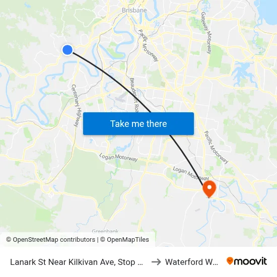 Lanark St Near Kilkivan Ave, Stop 39a to Waterford West map